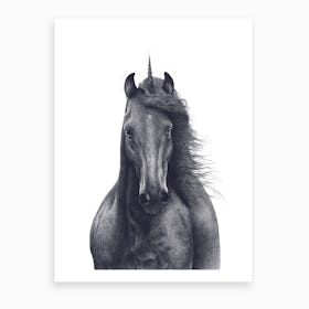 Black Unicorn Art Print