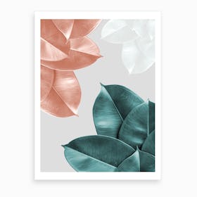 Blush Leaves Art Print