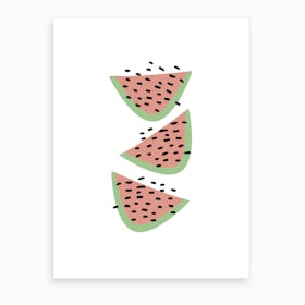 Dancing Melons Art Print