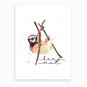 Lazy Sloth Art Print