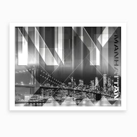 Brooklyn Bridge & Skyline Art Print