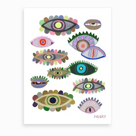 All Eyes Art Print
