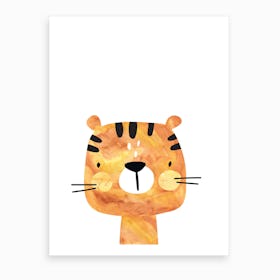 Orange Tiger Art Print