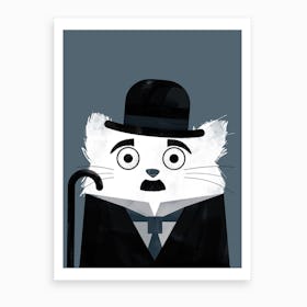 Cat Chaplin Art Print