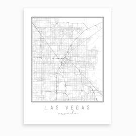 Las Vegas Nevada Street Map Art Print