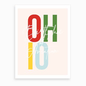 Ohio Birthplace Of Aviation Color Art Print