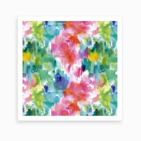 Painterly Waterolor Texture Square Art Print
