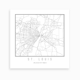 St Louis Missouri Street Map Art Print
