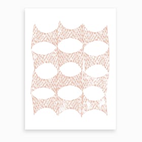 Arches Block Print In Pink Art Print