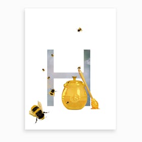 H Honey Art Print