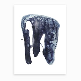 Blue Elephant Art Print