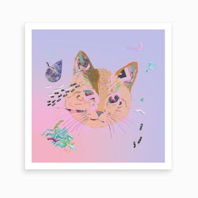 Cat Galaxy Print Art Print
