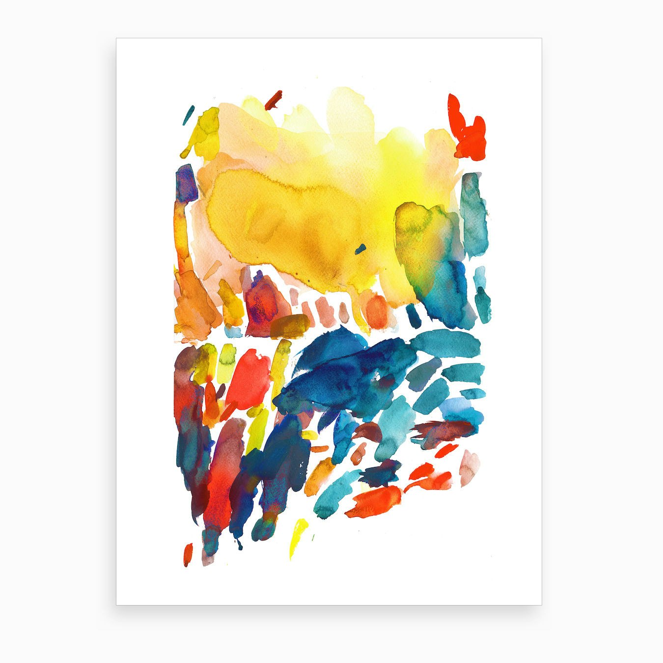 Abstract Watercolor Art Print By Maja Wrońska - Fy