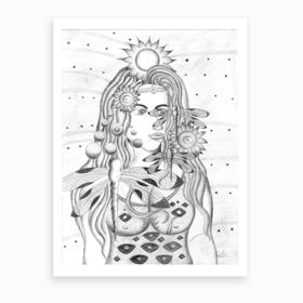 Sun On The Head Art Print