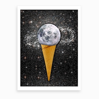 Moon Ice Cream Art Print