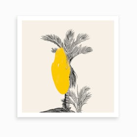 Tropical Tree Yellow Art Print