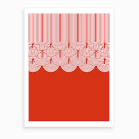 Red Geometry Art Print