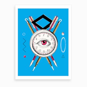 The Clock Tarot Card Art Print