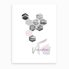 Urban Design Venezia Pink Art Print