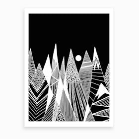 Patterns In The Mountains Art Print