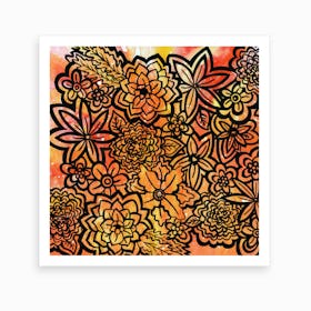 Wildfire Flowers 2 Art Print