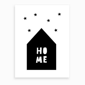 Scandi Home With Stars Art Print