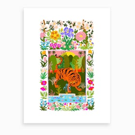 Tiger Garden Art Print