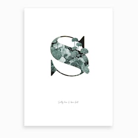 Flower Alphabet S Art Print