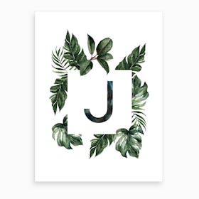 Botanical Alphabet J Art Print