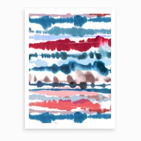 Soft Nautical Watercolor Lines Art Print