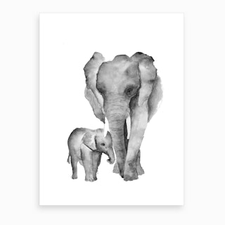 Elephant Mama Art Print