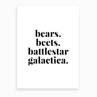 Bears Beats Battlestar Galactica Art Print