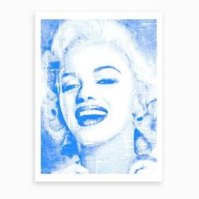 Marilyn In Blue Art Print