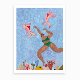 Diving Art Print