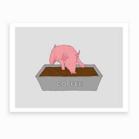 Coffee Pig Art Print
