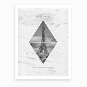 Coordinates Paris Eiffel Tower Art Print