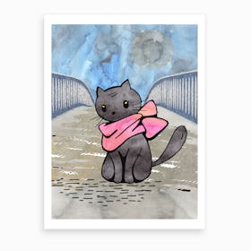 Bad Luck Night Cat Art Print