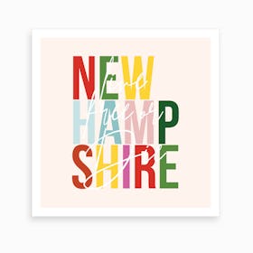 New Hampshire Live Free Or Die Color Art Print