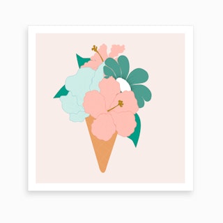 Beautiful Ice Cream Flower 2 Art Print