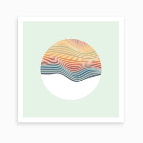Retro Waves Art Print