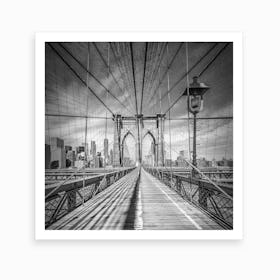 Brooklyn Bridge Square Art Print