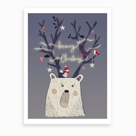 Bearry Christmas Art Print