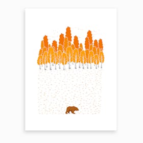 Bear And Forest Art Print