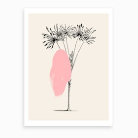 Tropical Tree Light Pink Art Print
