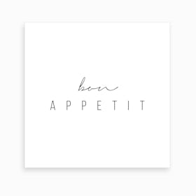 Bon Appetit Script Art Print