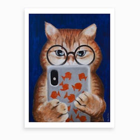 Instagram Cat Art Print