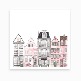 Amsterdam Houses Square Art Print