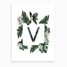 Botanical Alphabet V Art Print