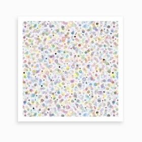 Cosmic Bubbles Multicolored Square Art Print