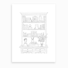 Bookshelves Art Print